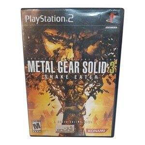 Metal Gear Solid 3 Snake Eater PS2 Case & Manual Only Complete Box No Disc
